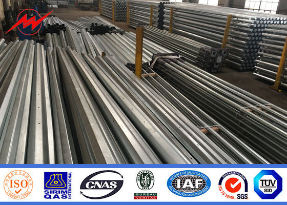 Yield Strength 460 MPA 4mm Electric Galvanized Steel Pole With Bitumen 