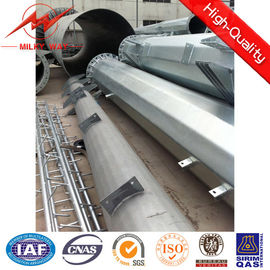 Hot Dip Galvanizing Power Steel Pole Multi Pyramidal With Transmission การกระชับกระชับกระชับกระชับกระชับ