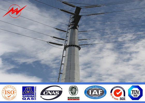 Transmission Line Project Electrical Power Pole 18m 10KN For Electricity Distribution