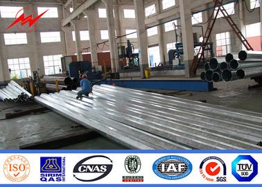 18m 20m 25m เสาส่งกำลังสังกะสีสำหรับสาย 110 Kv Power Coating