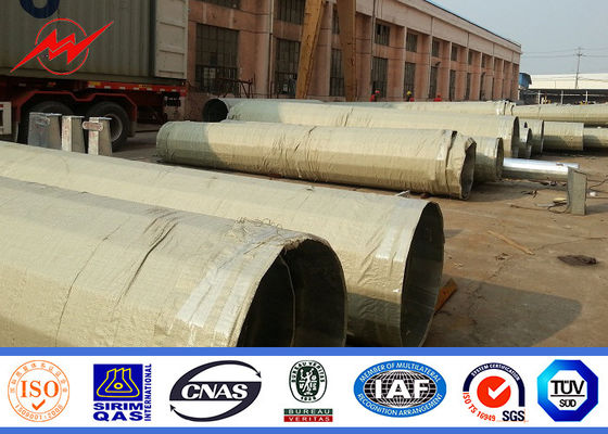 Hot Rolled Steel Electrical Power Pole Transmission Line Project With Bitumen