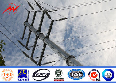 เสาแปดเหลี่ยม 33kv 9m 10m 11m พร้อมอุปกรณ์เสริมแขนไขว้