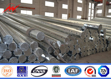 เสาไฟฟ้าเหล็กชุบสังกะสี Bitumen 20m พร้อม Cross Arms ISO 9001