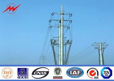 เสาไฟฟ้าเหล็กชุบสังกะสี Bitumen 20m พร้อม Cross Arms ISO 9001