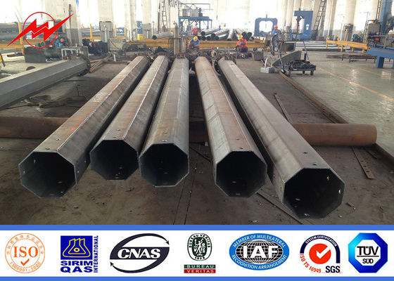 12m 850Dan Steel Electrical Power Pole For Distribution Line Project