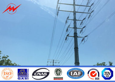 33kv Lv สายจำหน่ายไฟฟ้าเสาเหล็กชุบสังกะสี