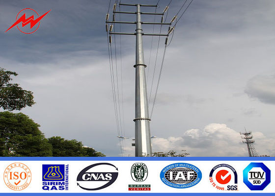 15m 1250Dan Bitumen Electrical Power Pole For Transmission Line Project