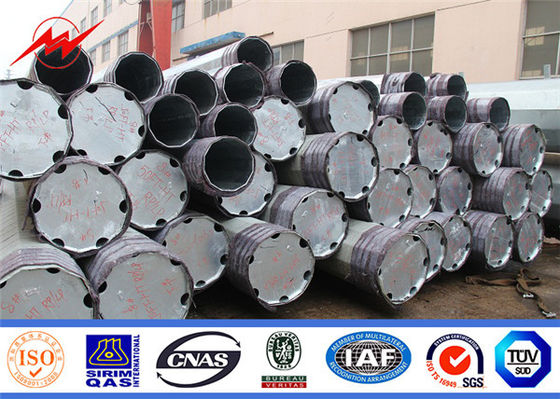 Hot Dip Galvanized Electrical Transmission Poles With 50 Years Life Time
