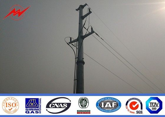 Hot Dip Galvanized Utility Power Electrical Transmission Poles With Accessories