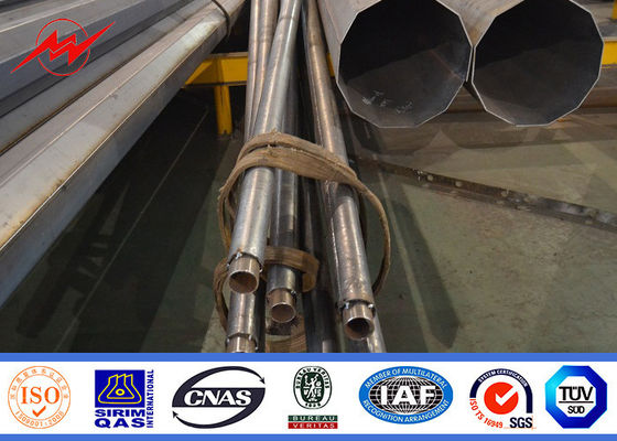 Hot Dip Galvanized Steel Road Light Pole Octagonal 10M Height with 100W LED Light For Street Lighting