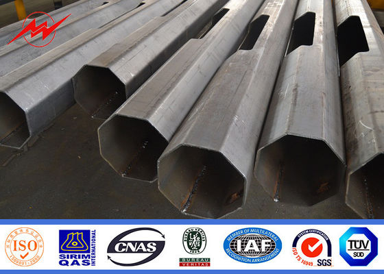 17m Galvanized Painted 400W Round Solar Philippines Street Lighting Poles Price For Road / Highway