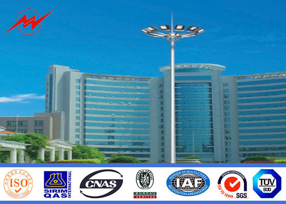 ระบบป้องกันการสึกกร่อนของเสาสูงระบบไฟ Ower Outdoor Light Tower พร้อมบันไดปีนเขา