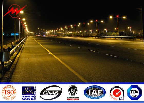 เสาไฟถนนเหล็กรีดร้อน 6M 7M 8M 10M Conical Taperer Type