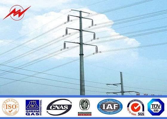 เสาจำหน่ายไฟฟ้าชุบสังกะสี 169KV พร้อมปลอกแขน 12 ด้าน