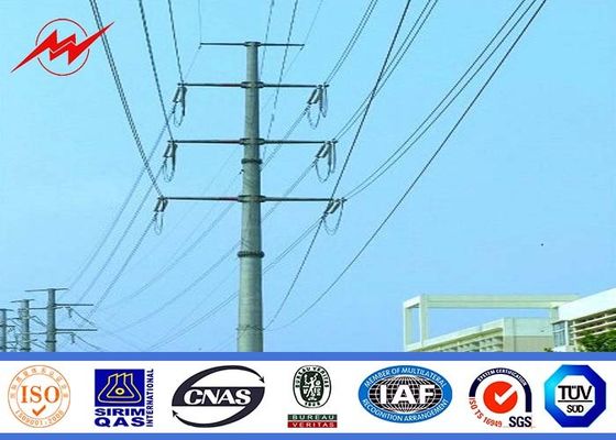 เสาจำหน่ายไฟฟ้าชุบสังกะสี 169KV พร้อมปลอกแขน 12 ด้าน