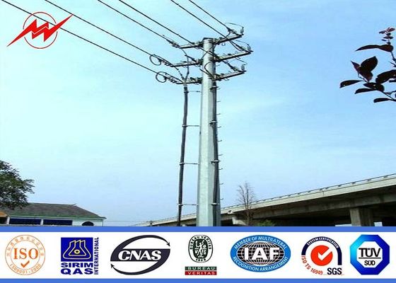 69KV 110 KV 115KV เสารับส่งเหล็กรูปตัวเหลี่ยม 132KV ขนาด 132KV พร้อมระบบป้องกัน FIberglass