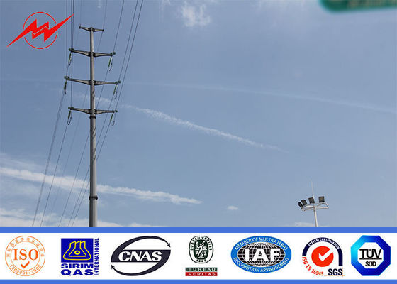 66kv ระบบส่งกำลังไฟฟ้าเสาเสาอากาศ / เสาเหล็กตรงสำหรับสายไฟเหนือศีรษะ