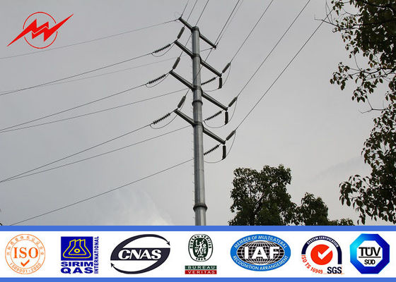 66kv ระบบส่งกำลังไฟฟ้าเสาเสาอากาศ / เสาเหล็กตรงสำหรับสายไฟเหนือศีรษะ
