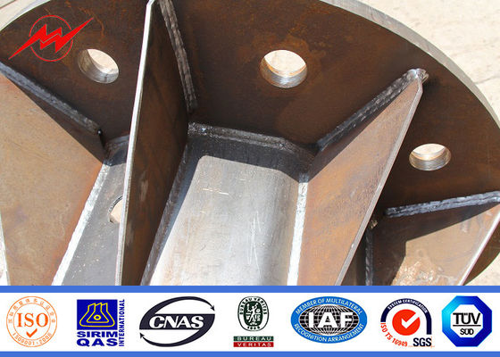 เสาโคมไฟเสาสูงเสาสูง 35 เมตรพร้อมขายึดโคมไฟสแควร์