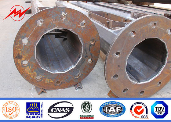 แท่นวางเสา 55M เหล็ก Polygonal เสาไฟเสาสูง 500 วัตต์ LED Light น้ำท่วม