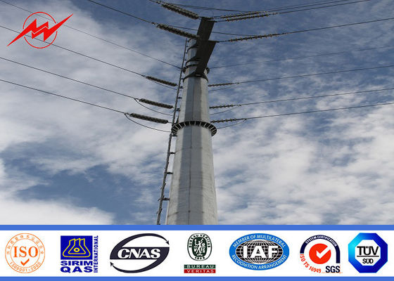 10kv - 550kv ท่อเหล็กขั้วโลกที่มีการเคลือบพื้นผิว Galvanization
