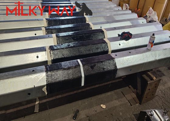 1250 Dan 11.8M 8 ด้าน ต้นไฟฟ้า 4 มม ความหนา การฝังโดยตรง ASTM A123 มาตรฐานการกระปุก