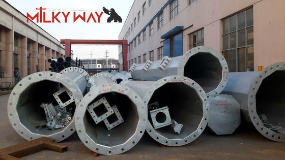 เสาไฟฟ้าเหล็กขนาด 3.5 ม.-15 ม. สำหรับไฟถนน พร้อมตัวเลือกทรงกรวยและทรงหลายเหลี่ยม