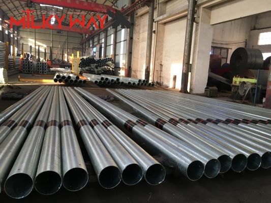 6-18m Hot Galvanized Steel Power Metal Pole สายไฟฟ้าสําหรับสายส่งไฟฟ้า