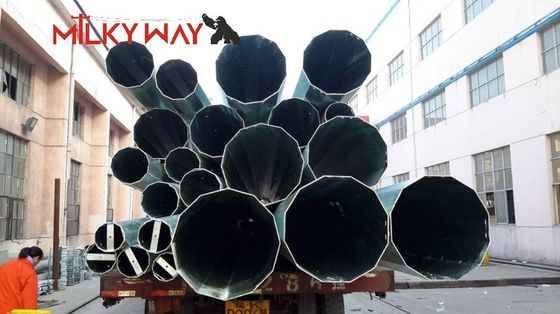 Q345 ทาวเวอร์โมโนโปลสแตนเลสสําหรับโทรคมนาคม 18m-30m Hot Dip Galvanized