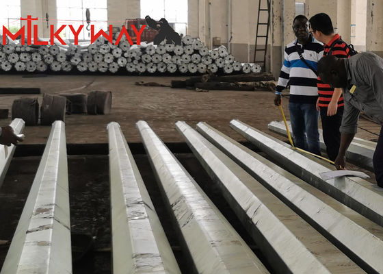 12m 14m 2sections เสาไฟฟ้าที่เป็นมิตรกับสิ่งแวดล้อมเพื่อการส่งพลังงานอย่างยั่งยืนและสีเขียว