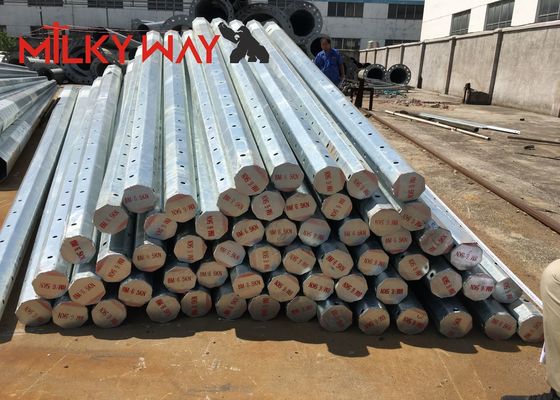 เสาไฟฟ้า Q345B/A572 ขนาด 60 ฟุต พร้อมความแข็งแรงสูงและค่าความปลอดภัย 8 สำหรับการเดินสายและสายดิน