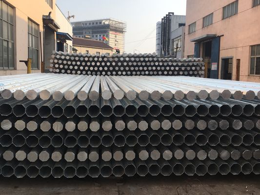 16m 800DaN 1000DaN Galvanized Electric Power Transmission Steel Pole for Direct Burial or Flange Type Installation