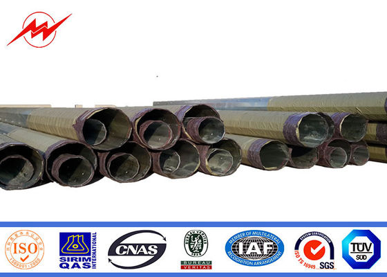 33 Kv Tower ไฟฟ้าเหล็กชุบสังกะสีเหล็กท่อเหล็กสายส่ง 10-220kv