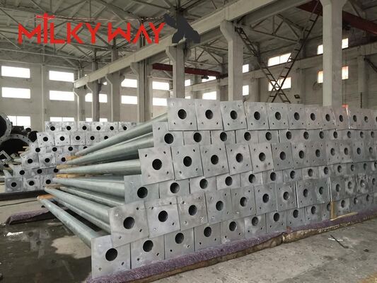 เสาโคมไฟกลางแจ้งเสาสูงชุบสังกะสี 10 ม. เสาไฟทางหลวง