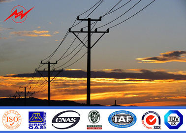 110KV Gr65 เสาโลหะชุบสังกะสีสำหรับผู้รับเหมาสายส่ง