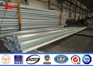 14 M 1250 Dan 16 ด้านเสาขั้วไฟฟ้าเหล็กรูปพรรณสำหรับสายการจำหน่าย