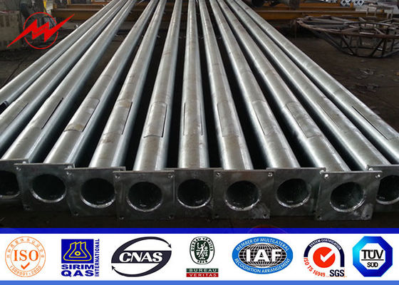 เสาไฟถนนกลางแจ้ง 5 เหลี่ยม 5 ม. ถึง 15 เมตรพร้อมแขนโค้งคู่ 60 มม