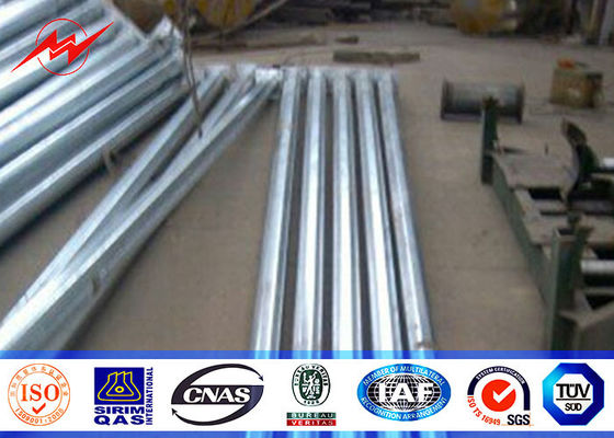 เสาไฟถนนกลางแจ้ง 5 เหลี่ยม 5 ม. ถึง 15 เมตรพร้อมแขนโค้งคู่ 60 มม