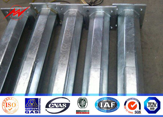 เสาไฟถนนกลางแจ้ง 5 เหลี่ยม 5 ม. ถึง 15 เมตรพร้อมแขนโค้งคู่ 60 มม