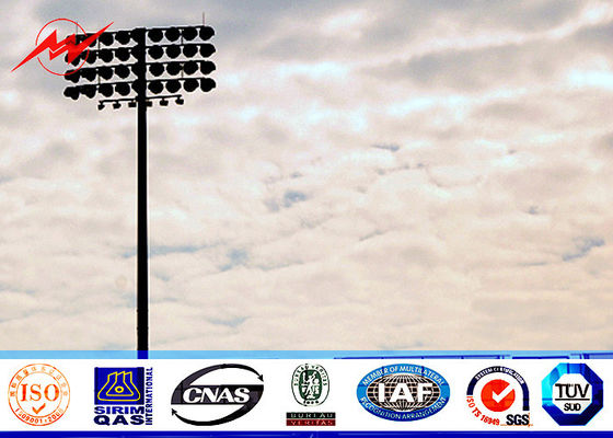 50M 60 Nos ไฟ LED โคมไฟเสาสูงเสาสนามกีฬาที่มีการจัดโคมไฟสแควร์