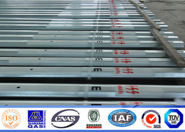 132KV 15m ส่งไฟฟ้าเหล็กเสาไฟฟ้าจุ่มร้อน Glavanized สำหรับ Aferica