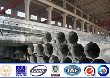 9m 12m Q235 เสารูปหลายเหลี่ยม Bitumen สำหรับสายส่งไฟฟ้า