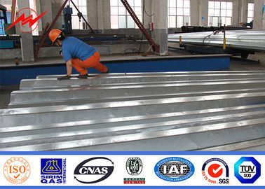เสาเหล็กชุบสังกะสี 45FT 3 มม., เสาไฟฟ้ากำลังมาตรฐาน NEA ของฟิลิปปินส์