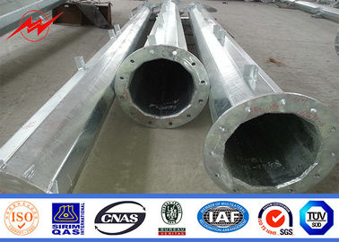 Dip แบบจุ่มร้อนชุบสังกะสีความยาว 60 Ft 70 Ft 90 Ft เสาพลังงานโลหะเกรด 65 ASTM A572