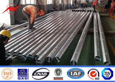 Dip แบบจุ่มร้อนชุบสังกะสีความยาว 60 Ft 70 Ft 90 Ft เสาพลังงานโลหะเกรด 65 ASTM A572