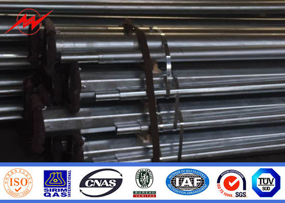 จุ่มร้อนชุบสังกะสี 10m 11m คอลัมน์เสาไฟฟ้าพลังงานสำหรับอุรุกวัย