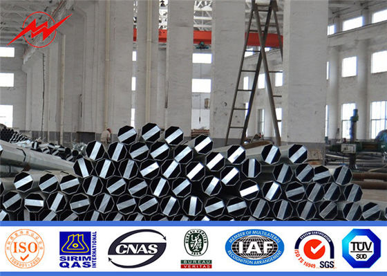 ส่งกาบอง Q345 เสาเหล็กยูทิลิตี้, เสาไฟฟ้าโลหะ 10m 330KG