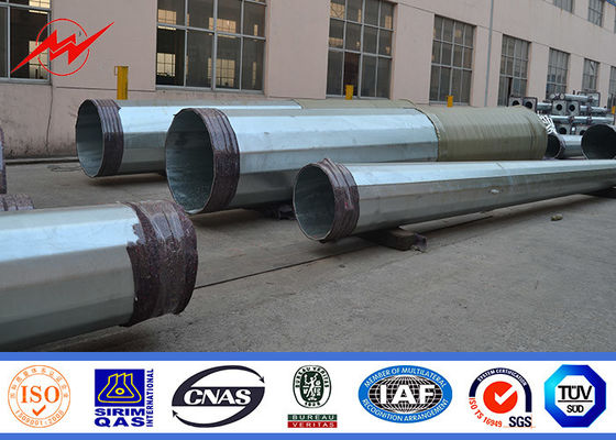IP65 69kv Galvanised Steel Pole For Electrical Distribution Line Project