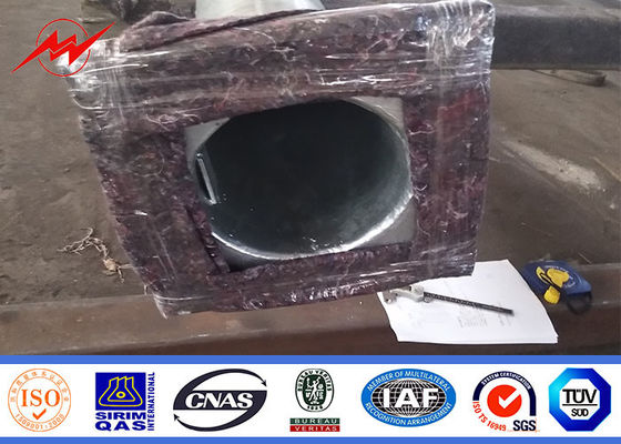 เสาไฟถนนเหล็กเสาสูง 16 ม. ชุบสังกะสีพื้นผิวสีดำ