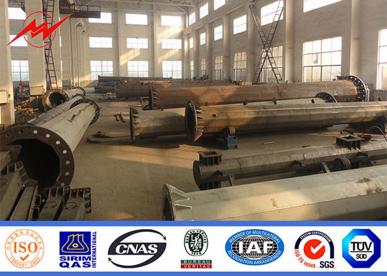 90FT มูลนิธิประเภทที่ 2 Segements โพลิกอนขั้วโลกชุบสังกะสีแบบจุ่มร้อน